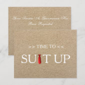 Tijd voor Suitup Board Rood Stropdas Kaart (Voorkant / Achterkant)