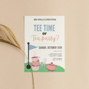 Tijd voor t-shirt of Tea Time Gender Reopenbaart U Kaart