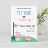 Tijd voor t-shirt of Tea Time Gender Reopenbaart U Kaart (Staand voorkant)