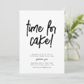 Tijd voor taart Verjaardagsuitnodiging Sjabloon Kaart (Staand voorkant)