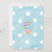 Tijd voor Tea Baby shower Alice Teapot Floral Part Kaart (Achterkant)