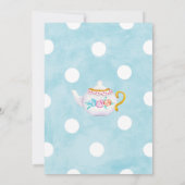 Tijd voor Tea Baby shower Alice Whimsical Teacup Kaart (Achterkant)