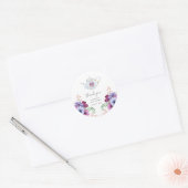 Tijd voor Tea  Baby shower Dank je Ronde Sticker (Envelop)