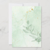 Tijd voor Tea Baby shower Eucalyptus Green Simple Kaart (Achterkant)