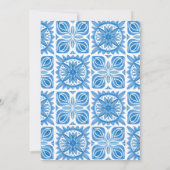 Tijd voor Tea Baby shower Teacup Citrus Blauw Kaart (Achterkant)