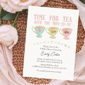 Tijd voor Tea Baby shower Teacup Pastel Whimsical Kaart