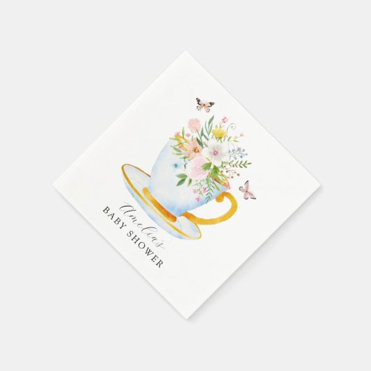 Tijd voor Tea Baby shower Whimsical Wildflower Servet (Hoek)