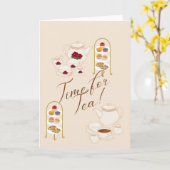 Tijd voor Tea! blanco Kaart (Gele Bloem)