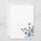 Tijd voor Tea Blue Bridal Shower Kaart (Achterkant)