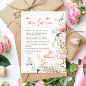 Tijd voor Tea Boho Floral Vrijgezellenfeest Kaart
