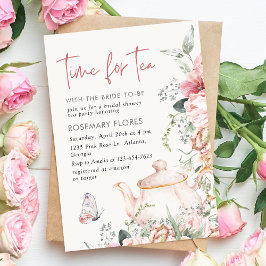 Tijd voor Tea Boho Floral Vrijgezellenfeest Kaart