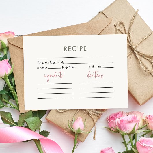 Tijd voor Tea Boho Floral Vrijgezellenfeest Recept Informatiekaartje