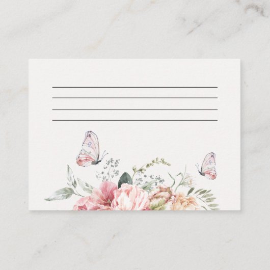 Tijd voor Tea Boho Floral Vrijgezellenfeest Recept Informatiekaartje (Achterkant)