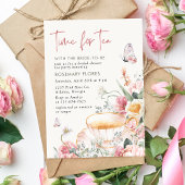 Tijd voor Tea Boho Teacup Floral Vrijgezellenfeest Kaart
