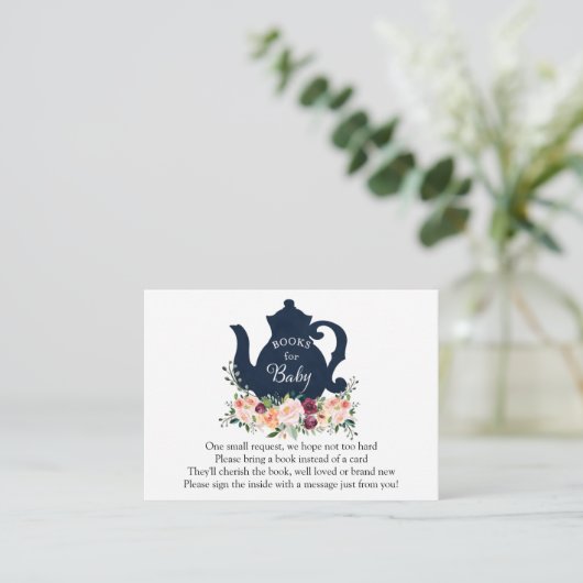 Tijd voor Tea Books voor Baby-invoegkaart Informatiekaartje (Staand voorkant)