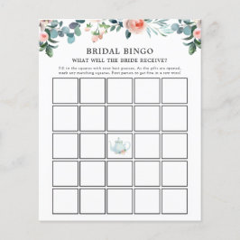 Tijd voor Tea Bridal Bingo Game Card