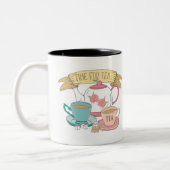 tijd voor Tea British Tea Cups en theepot Tweekleurige Koffiemok (Links)