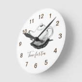 Tijd voor Tea Clock Ronde Klok (Hoek)