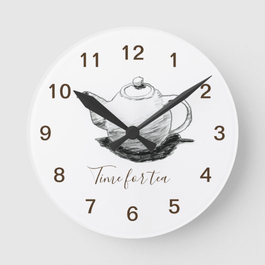 Tijd voor Tea Clock Ronde Klok (Voorkant)