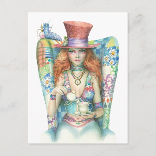 Tijd voor Tea, de Mad Hatter Briefkaart (Voorkant)