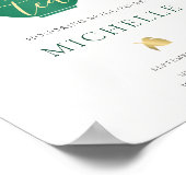 Tijd voor Tea Emerald Gold Vrijgezellenfeest Welko Poster (Hoek)