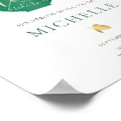 Tijd voor Tea Emerald Gold Vrijgezellenfeest Welko Poster (Hoek)