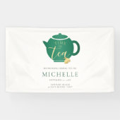 Tijd voor Tea Emerald Gold Vrijgezellenfeest Welko Spandoek (Horizontaal)