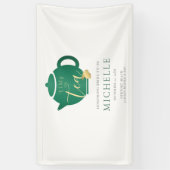 Tijd voor Tea Emerald Gold Vrijgezellenfeest Welko Spandoek (Verticaal)