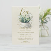 Tijd voor Tea Emerald Lily Valley Vrijgezellenfees Kaart (Staand voorkant)