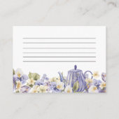 Tijd voor Tea Floral Vrijgezellenfeest Recept Informatiekaartje (Achterkant)