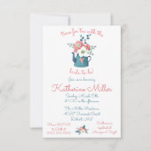 Tijd voor Tea met de Bride-to-be! Shower Kaart (Voorkant)