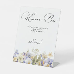 Tijd voor Tea Mimosa Bar Vrijgezellenfeest Reclamebord Met Voetstuk