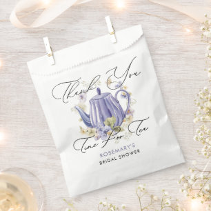 Tijd voor Tea Paarse theepot Vrijgezellenfeest Bedankzakje