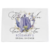 Tijd voor Tea Paarse theepot Vrijgezellenfeest Groot Cadeauzakje (Voorkant)