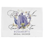 Tijd voor Tea Paarse theepot Vrijgezellenfeest Groot Cadeauzakje (Achterkant)