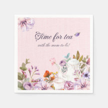 Tijd voor Tea Party Bloemen Baby shower