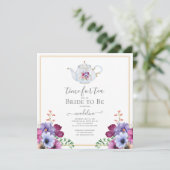  tijd voor Tea Party Vrijgezellenfeest Kaart (Staand voorkant)