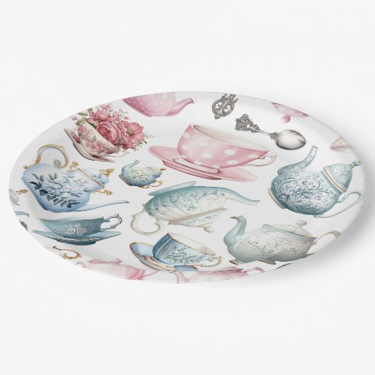 Tijd voor Tea  Pattern Paper Bord (Gekanteld)