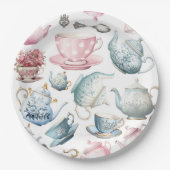 Tijd voor Tea  Pattern Paper Bord (Voorkant)