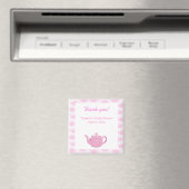 Tijd voor Tea Pink Theepot Favor Magnet (Insitu (Vaatwasser))