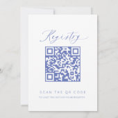 Tijd voor Tea Toile QR code Registry Baby shower Kaart (Achterkant)