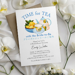 Tijd voor Tea Vrijgezellenfeest Blue Lemon Waterve Kaart