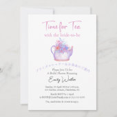 Tijd voor Tea Vrijgezellenfeest Floral Pot Waterve Kaart (Voorkant)