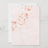 Tijd voor Tea Vrijgezellenfeest Sakura Roze Bloeme Kaart (Achterkant)