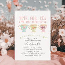 Tijd voor Tea Vrijgezellenfeest Teacup Pastel Flor