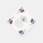 Tijd voor Tea With the Bride To Be Vrijgezellenfee Servet (Hoek)