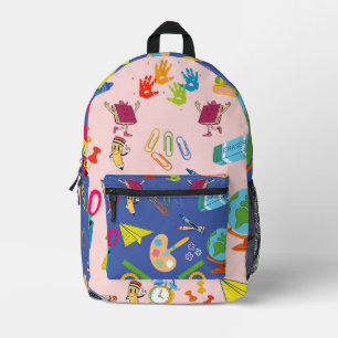 Tijd voor terug naar school bedrukte rugzak
