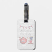 Tijd voor thee 2 bagagelabel (Achterkant verticaal)