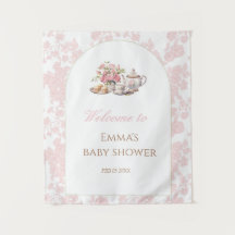 Tijd voor Thee Baby Shower Achtergrond