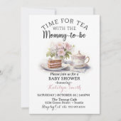 Tijd voor thee Baby Shower Bloemige theetijd Kaart (Voorkant)